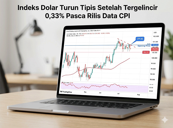 Indeks Dolar Turun Tipis Setelah Tergelincir 0,33% Pasca Rilis Data CPI Semalam