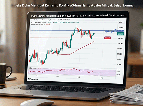 Indeks Dolar Menguat Kemarin, Konflik AS-Iran Hambat Jalur Minyak Selat Hormuz