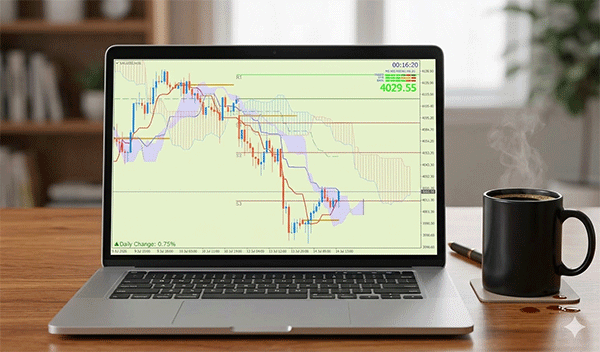 Emas Spot (Ichimoku H1 & Pivot Fibo Retracement Weekly) – Selasa 14 Juli