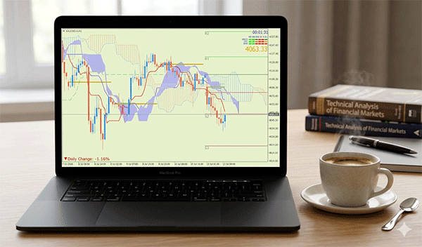 Emas Spot (Ichimoku H1 & Pivot Fibo Retracement Weekly) – Senin 13 Juli